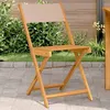 Image de vidaXL Chaises de bistrot lot de 2 taupe bois d'acacia massif et tissu, chaise de bistro d'extérieur, chaise pliable, chaise 367683