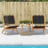 Image de vidaXL Tuinstoelen 2 st inklapbaar massief acaciahout en stof zwart366510