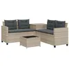 Image de vidaXL Canapé de jardin et table et coussins en forme de L gris clair, canapé d'extérieur, canapé d'extérieur en forme de L, 369032