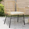 Image de Lot de 2 chaise vidaxl exterieur empilable non pliable en rotin H. 86 cm marron