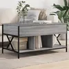 Image de vidaXL Table Basse, Bout de Canapé avec Pieds Réglables, Table d'Appoint avec Rangement Salon Intérieur, Moderne, Sonoma Gris Bois d'Ingénierie et Métal