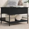 Image de vidaXL Table Basse, Bout de Canapé avec Pieds Réglables, Table d'Appoint avec Rangement Salon Intérieur, Moderne, Noir Bois 845341