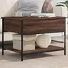 Image de vidaXL Table Basse, Bout de Canapé avec Pieds Réglables, Table d'Appoint avec Rangement Salon Intérieur, Moderne, Chêne 845345