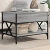 Image de vidaXL Table Basse, Bout de Canapé avec Pieds Réglables, Table d'Appoint avec Rangement Salon Intérieur, Moderne, Sonoma Gris Bois d'Ingénierie et Métal