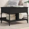 Image de vidaXL Table Basse, Bout de Canapé avec Pieds Réglables, Table d'Appoint avec Rangement Salon Intérieur, Moderne, Noir Bois 845361