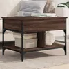 Image de vidaXL Table basse chêne marron 70x50x50 cm bois d'ingénierie et métal845365