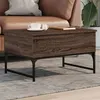 Image de vidaXL Table basse chêne marron 70x50x40 cm bois d'ingénierie et métal845375