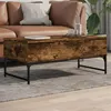 Image de vidaXL Table Basse, Bout de Canapé avec Pieds Réglables, Table d'Appoint Salon Salle de Séjour Intérieur, Moderne, Chêne 845378