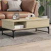 Image de Table basse chêne sonoma 100x50x35cm bois d ingénierie et métal