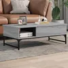 Image de Table basse sonoma gris 100x50x35 cm bois d ingénierie et métal