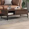 Image de vidaXL Table Basse, Bout de Canapé avec Pieds Réglables, Table d'Appoint Salon Salle de Séjour Intérieur, Moderne, Chêne 845395