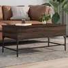 Image de vidaXL Table Basse, Bout de Canapé avec Pieds Réglables, Table d'Appoint Salon Salle de Séjour Intérieur, Moderne, Chêne 845400