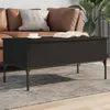 Image de vidaXL Table Basse, Bout de Canapé avec Pieds Réglables, Table d'Appoint Salon Salle de Séjour Intérieur, Moderne, Noir Bois 845411