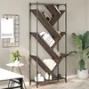 Image de vidaXL Bibliothèque chêne marron 79x30x180 cm bois ingénierie et métal845435