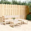 Image de vidaXL Salon de Jardin 4 pcs, Sièges de Patio, Ensemble de Meubles, Mobilier de Terrasse Arrière-cour Extérieur, Bois Massif 3216905