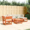 Image de vidaXL 5-delige Loungeset met kussens massief grenenhout wasbruin3216922