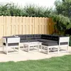 Image de vidaXL Salon de Jardin avec Coussins 8 pcs, Sièges de Patio, Ensemble de Meubles, Mobilier de Terrasse Extérieur, Blanc Bois 3216951