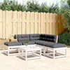 Image de vidaXL Salon de Jardin avec Coussins 5 pcs, Canapés de Patio, Ensemble de Meubles, Mobilier de Terrasse Extérieur, Blanc 3216966