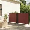 Image de vidaXL Auvent latéral rétractable marron 120x1000 cm, écran d’intimité de jardin, brise-vue de balcon, écran d'extérieur, 4004704