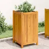Image de Jardinière avec doublure 42x42x75 cm bois massif d acacia