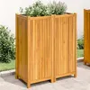 Image de vidaXL Jardinière avec Doublure, Lit Surélevé, Bac à Fleurs, Pot de Plantes, Boîte à Fleurs Jardin Patio Terrasse, 84x42x100 366439