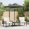 Image de Parasol deporte toile en polyester 225 x 225 mat en acier carre vidaxl