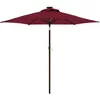 Image de Vidaxl Parasol déporté carré inclinable - Mat acier - Toile polyester rouge - 225 x 225 cm