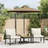 Image de vidaXL Parasol de jardin avec LED mât en acier taupe 225x225x212 cm, parasol, parasol d'extérieur, parasol de terrasse, 4005069