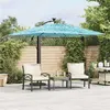 Image de Vidaxl - Parasol droit - Toile polyester - Mat acier - Carré - 246x246 cm - Bleu