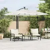 Image de Parasol droit mat en acier vidaxl carre toile en polyester 269 x 269