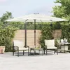 Image de vidaXL Parasol de jardin avec mât en acier blanc 290x290x238 cm 4005085