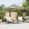 Image de Vidaxl Parasol droit carré 269x269 cm - Acier - Polyester - Marron