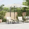 Image de Parasol droit toile en polyester carre vidaxl 248 x 248 mat en acier