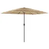 Image de Vidaxl Parasol droit rectangulaire 300 x 200 cm - Toile polyester - Mât acier - Marron