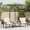 Image de Parasol droit vidaxl 223 x 223 carre toile en polyester mat en acier