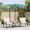 Image de Parasol droit carre toile en polyester vidaxl mat en acier 223 x 223