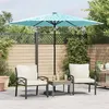 Image de Parasol droit vidaxl toile en polyester 268 x 268 mat en acier carre