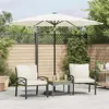 Image de vidaXL Parasol de jardin avec mât en acier blanc 268x268x226 cm, parasol, parasol d'extérieur, parasol de patio, parapluie, 4005104