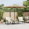 Image de vidaXL Parasol de jardin avec mât en acier marron 288x288x225 cm, parasol, parasol d'extérieur, parasol de patio, parapluie, 4005105