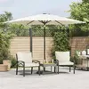 Image de vidaXL Parasol de jardin avec mât en acier blanc 288x288x225 cm 4005108