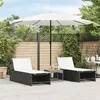 Image de Parasol droit toile en polyester 324 x 324 vidaxl carre mat en acier