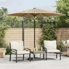 Image de Parasol deporte toile en polyester mat en acier vidaxl 268 x 268 carre
