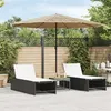 Image de vidaXL Parasol de jardin avec LED et mât en acier marron 324x324x247cm, parasol, parasol d'extérieur, parasol de patio, 4005122