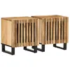 Image de Tables de chevet 2 pcs 40x34x46 cm bois massif de manguier brut