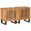 Image de vidaXL Tables de chevet 2 pcs 40x34x46 cm bois d'acacia massif377419