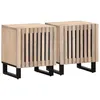 Image de vidaXL Tables de Chevet 2 pcs, Armoires de Lit avec Rangement, Tables de Nuit, Meubles de Chambre à Coucher Intérieur, Bois 377423