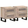 Image de vidaXL Tables de Chevet 2 pcs, Armoires de Lit avec Rangement, Tables de Nuit, Meubles de Chambre à Coucher Intérieur, Bois 377433