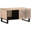 Image de vidaXL Table basse blanc 80x51x40 cm bois de manguier massif, table d'appoint, table de salon, table de bout, table de 377459