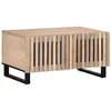 Image de Table basse blanc 80x51x40 cm bois de manguier massif