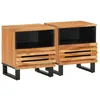 Image de vidaXL Tables de Chevet 2 pcs, Armoires de Lit avec Rangement, Tables de Nuit, Meubles de Chambre à Coucher Intérieur, Bois 377469